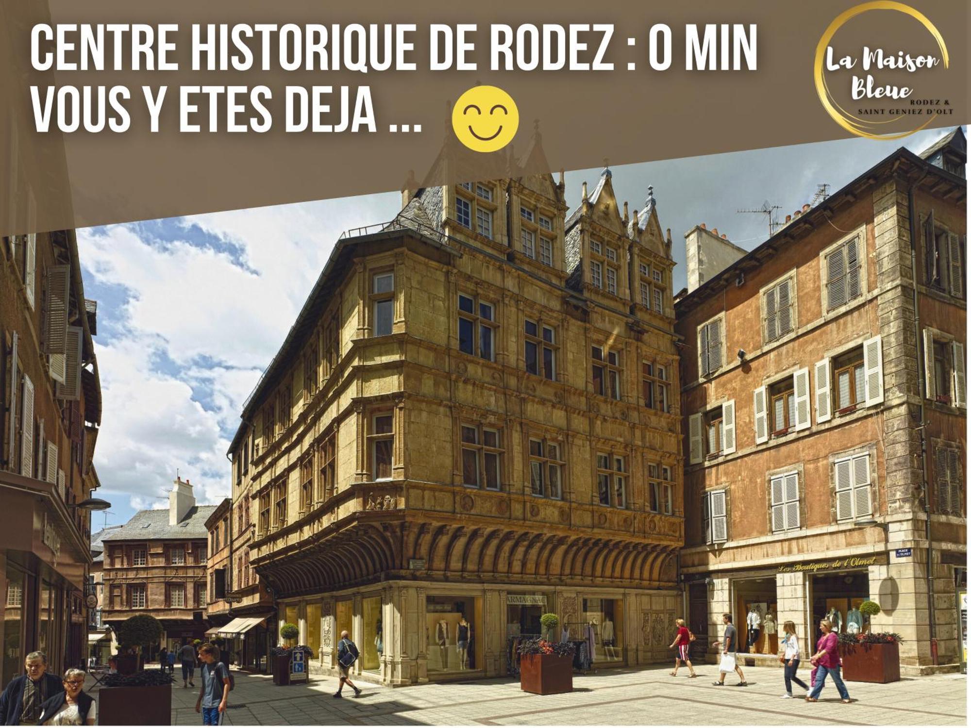 La Maison Bleue, Un Emplacement De Choix A โรเดซ ภายนอก รูปภาพ